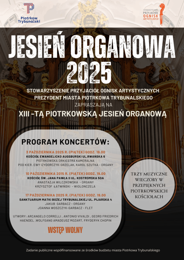 Piotrkowska jesień organowa w&nbsp;naszej parafii.