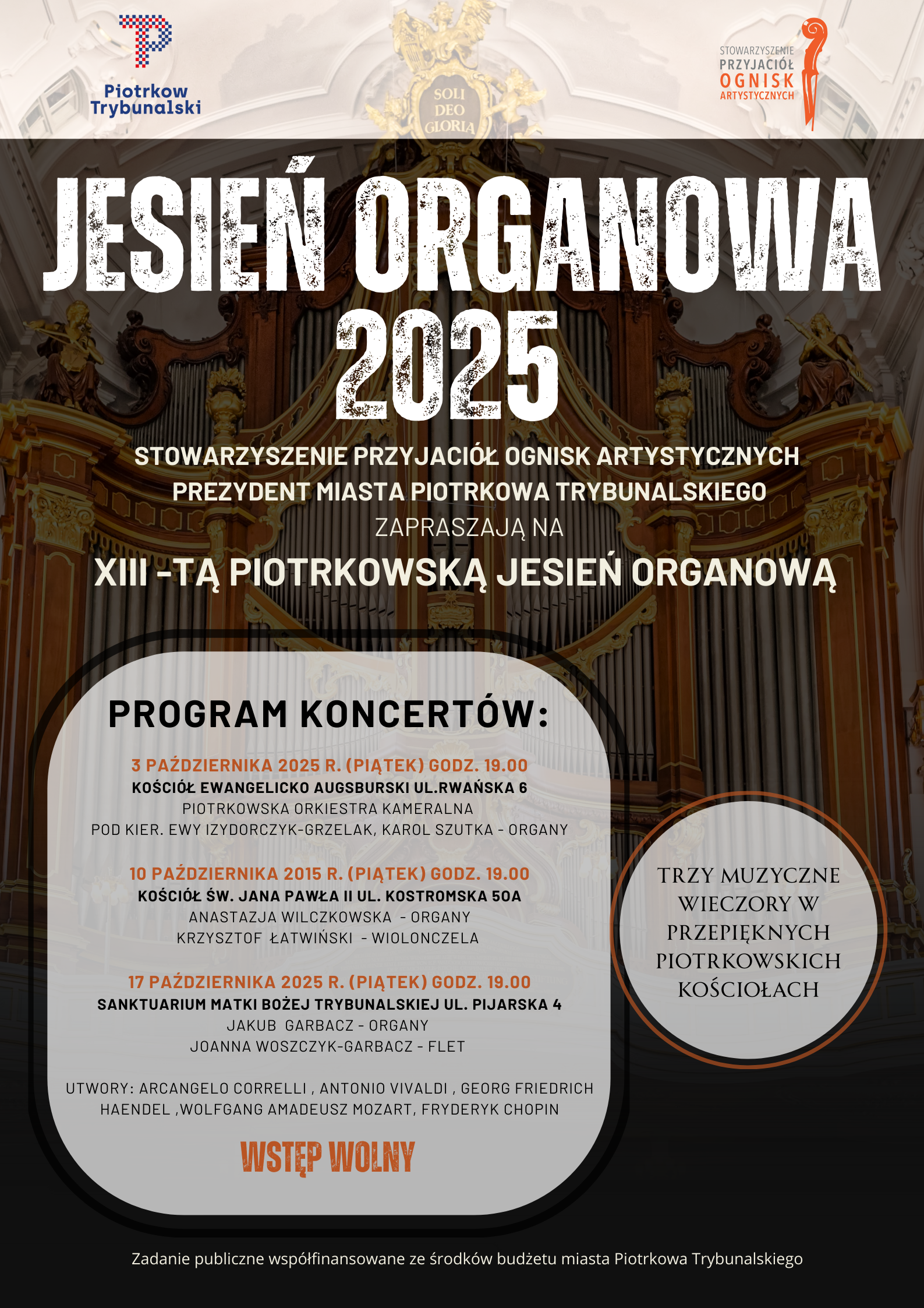 Piotrkowska jesień organowa w&nbsp;naszej parafii.